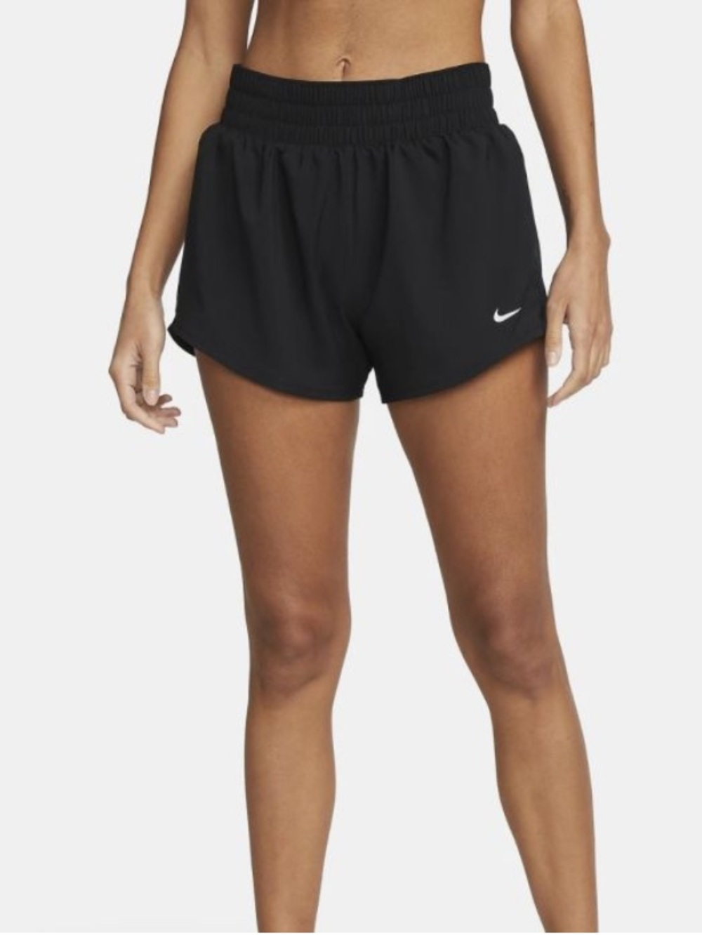 Nike Women's Black Athletic Shorts with Swoosh in EUC - Picture 2 of 14